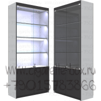 Витрина из лдсп с тремя стеклянными полками