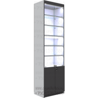 Витрина из лдсп с пятью стеклянными полками