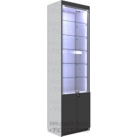 Витрина из лдсп с пятью стеклянными полками