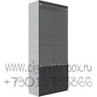 Витрина из лдсп с пятью стеклянными полками с тонированными дверками