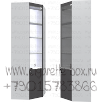 Витрина внутренний угол с тремя полками из лдсп