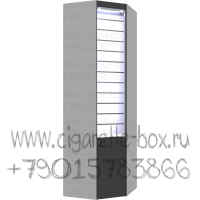 Витрина внутренний угол с задней стенкой экономпанель