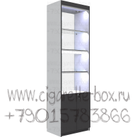 Витрина без стеклянных дверей с тремя полками из стекла