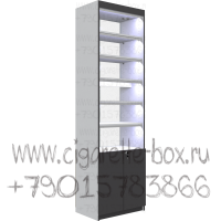 Торговая витрина без дверей с пятью полками лдсп