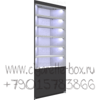 Витрина наружный угол с пятью полками из лдсп без дверей