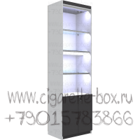 Витрина торговая без дверей с тремя стеклянными полками