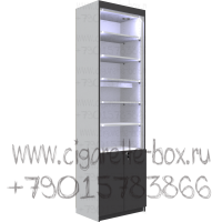 Витрина для торговли из дсп без дверей с пятью полками с П-образной подсветкой