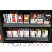 Настенная полка с рулонной шторкой для электронных сигарет на 20 SKU с установкой  для пачек IQOS, стандартные ячейки
