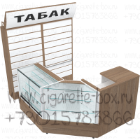Сигаретный павильон с двумя торговыми сигаретными шкафами с лайтбоксом