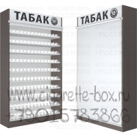 Табачный торговый шкаф с 10-ю полками с пушерами
