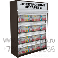 Торговый диспенсер для электронных сигарет с четырьмя уровнями полок с гравитационными полками в открытом состоянии
