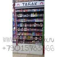 Торговый табачный шкаф на подтоварной тумбе с восьмью полками на гравитации на 144 вида сигарет
